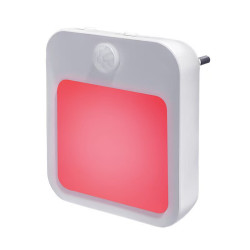 Nočné svetlo do zásuvky bez modrej zložky s pohybovým senzorom Bentech GYD01R - červené svetlo