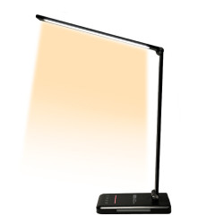 LED stolná lampa bez modrej zložky LuDream Focus - Čierna