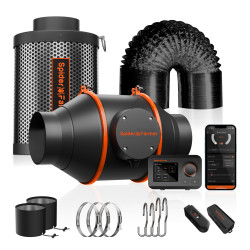 Spider Farmer sada ventilátora a filtra 4" s programovateľným ovládačom
